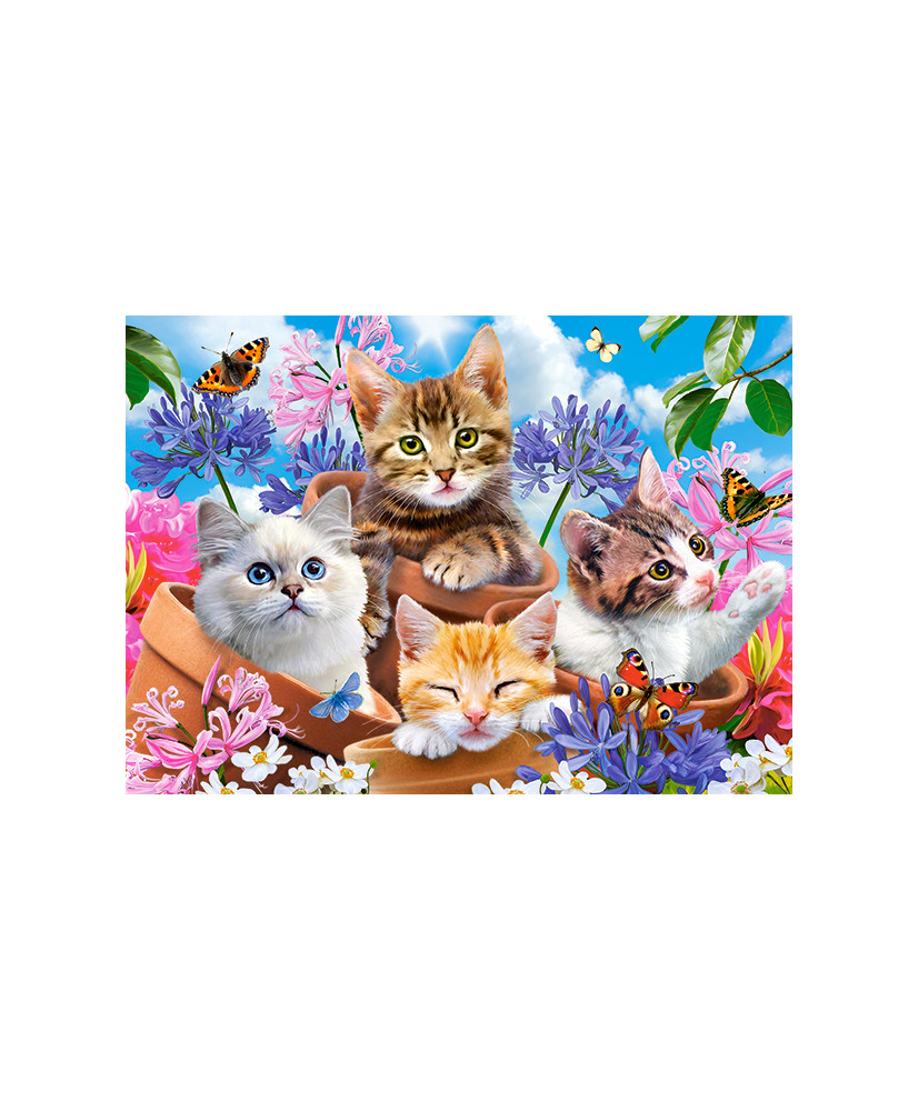 CASTORLAND Puzzle 120el. Kaķēni ar ziediem