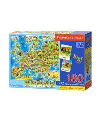 CASTORLAND Izglītojoša puzzle Eiropas karte