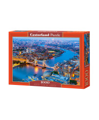 CASTORLAND Puzzle 1000el. Skats no gaisa uz Londonu - skats no putna lidojuma uz Londonu