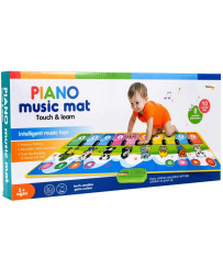 Interactive piano music mat with recording