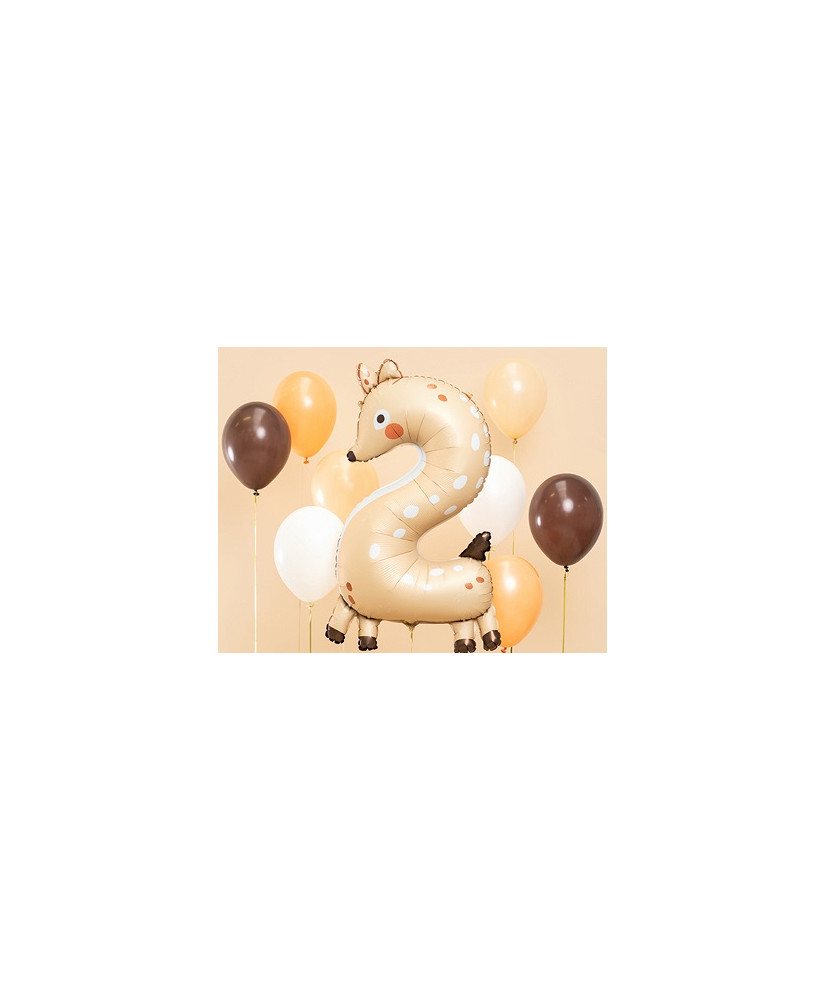 Folijas balons ar skaitli "2" - briedis 65x102 cm