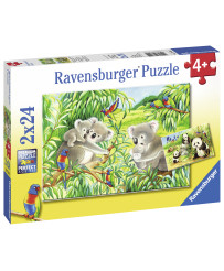 Ravensburger Puzzle 2x24 pc Sweet Koalas and Pandas
