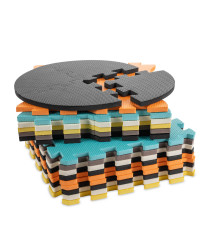Foam puzzle mat / playpen for children 25el. colorful animals 114cm x 114cm x 1cm