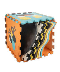 Putu puzles paklājiņš / rotaļu komplekts bērniem 25gab krāsaini dzīvnieki 114cm x 114cm x 1cm