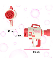 Gun soap bubble machine pink lights
