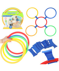 Classroom game colored hoops 10 wheels and connectors