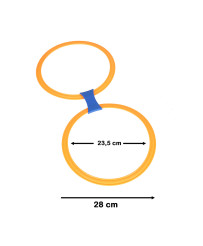 Classroom game colored hoops 10 wheels and connectors