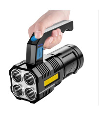 Tactical searchlight rechargeable military LED flashlight
