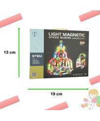 Gaismas magnētiskie bloki maziem bērniem 102 elementi