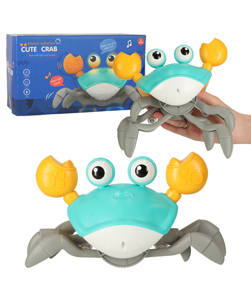 Interactive crab crawler with sound green