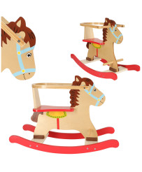 Wooden rocking horse with...