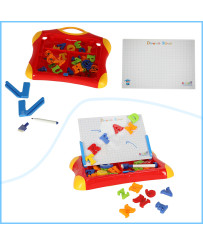Magnetic board for learning numbers letters red