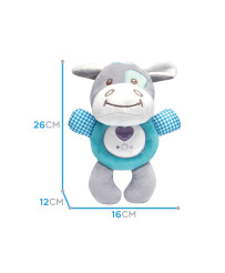 WOOPIE Interactive Plush Cuddly for Babies Light Sound Donkey Sleeping Toy