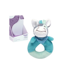 WOOPIE Rattle Plush Toy Cuddly for Babies Donkey Teether