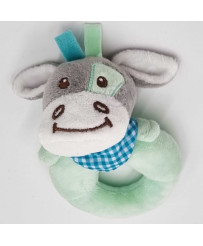WOOPIE Rattle Plush Toy Cuddly for Babies Donkey Teether