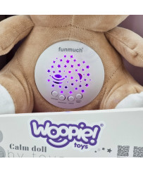 WOOPIE mīksta rotaļlietu guļamprojektors 2in1 Lācītis — 10 šūpuļdziesmas