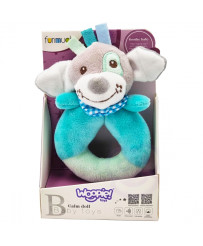 WOOPIE Rattle Plush Cuddly Toy for Babies Dog