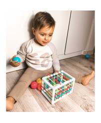 WOOPIE Flexible Sensory Cube Šķirotājs Bērniem Krāsainas Formas 13 gab.