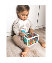 WOOPIE Flexible Sensory Cube Sorter for Children Colorful Shapes 13 pcs.