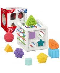 WOOPIE Flexible Sensory Cube Sorter for Children Colorful Shapes 11 pcs.
