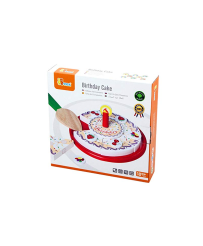 Wooden Birthday Cake Set for Cutting with Velcro Viga Toys