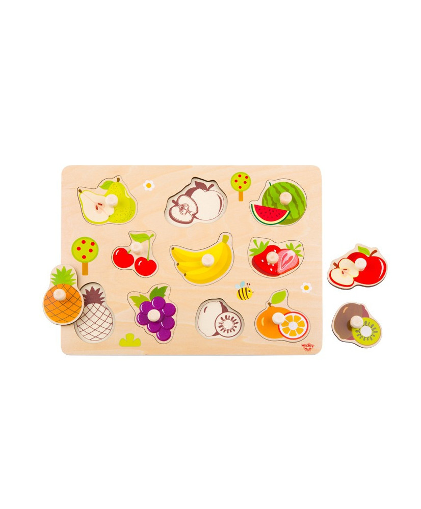 TOOKY TOY Puzzle Montessori Puzzle With Fruit Pins