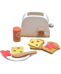 TOOKY TOY Wooden Toaster Set for Children 9 el.