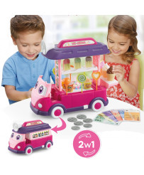 WOOPIE bus ice cream parlor 2in1 food truck + melodies light