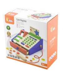 Wooden cash register with accessories Scanner Viga Toys Montessori school