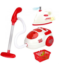WOOPIE 3in1 Set of Household Appliances for Children Vacuum Cleaner Iron Laundry Basket