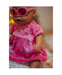 WOOPIE Doll Clothes Rozā zaķa kleita 43-46 cm