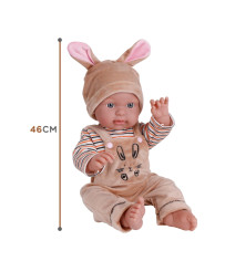 WOOPIE Baby Doll in Bunny Clothes 46 cm