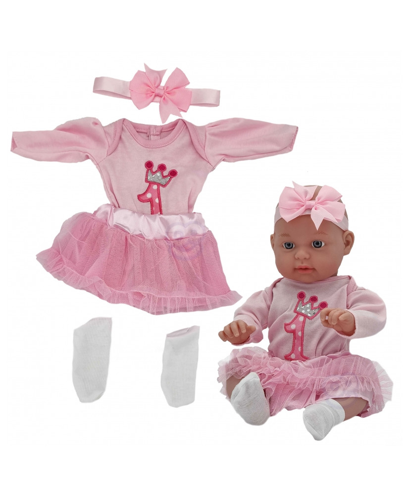 WOOPIE Doll Clothes Set Princess Dress Headband 43-46 cm