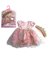 WOOPIE leļļu apģērbu komplekts Princeses kleitas kronis 43-46 cm