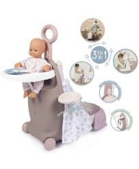 SMOBY bērnu medmāsa Wielofunkcyjna Walizka z łóżeczkiem dla lalki
