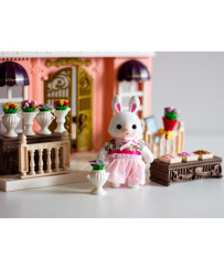WOOPIE Dollhouse Rabbit Family Flower Shop + Figurine