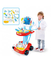 WOOPIE Little Doctor's Trolley Blue Doctor's Set For Children 17 accessories