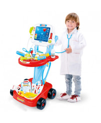 WOOPIE Little Doctor's Trolley Blue Doctor's Set For Children 17 accessories