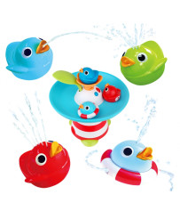 WOOPIE Bath Toy Duck Race Water Fountain + Sounds