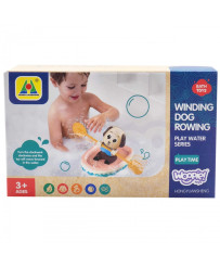 WOOPIE Bath Toy Wind-up Rowing Dog Pontoon