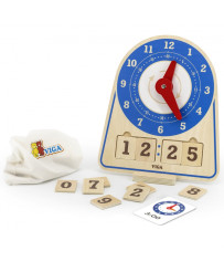 VIGA Wooden Clock Learning Time Clock Montessori
