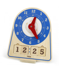 VIGA Wooden Clock Learning Time Clock Montessori