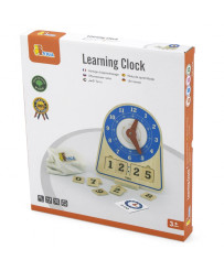 VIGA Wooden Clock Learning Time Clock Montessori