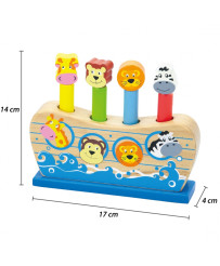 VIGA Drewniane Skaczące Zwierzątka Arka Noego