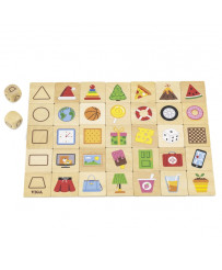VIGA Educational Game Wooden Puzzle Match Shapes 37 pcs.