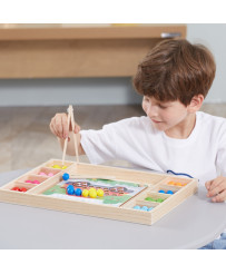 VIGA Wooden Ball Game Catch and Match Montessori Puzzle