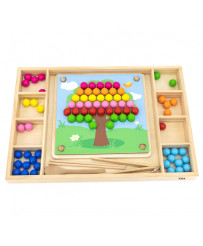 VIGA Wooden Ball Game Catch and Match Montessori Puzzle