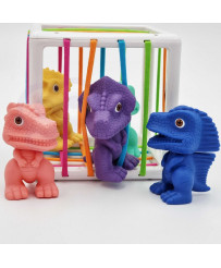 WOOPIE Elastyczna Kostka Sensoryczna Sorter dla Dzieci Kolorowe Dinozaury 6 el.