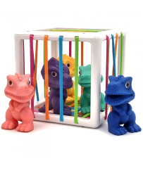 WOOPIE Flexible Sensory Cube Šķirotājs Bērniem Krāsaini Dinozauri 6 gab.