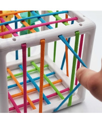 WOOPIE Flexible Sensory Cube Sorter for Children Colorful Dinosaurs 6 pcs.